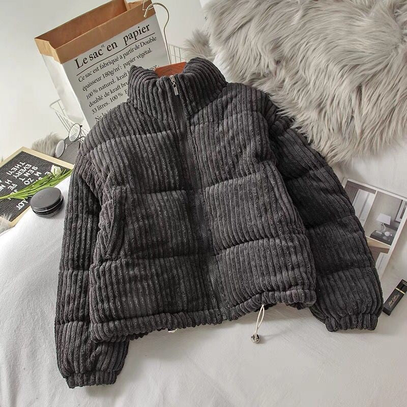Women's fashionable hooded jacket with velvety texture and practical pockets NOVAE
