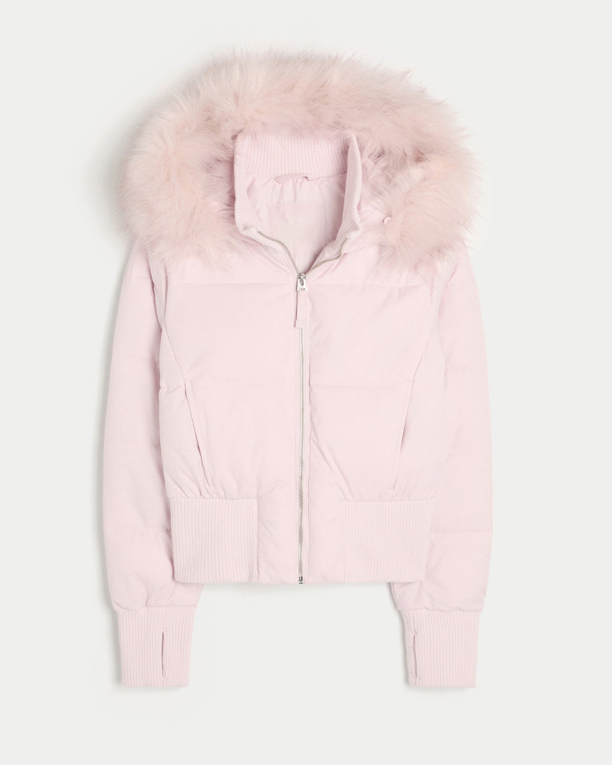Women's quilted winter jacket with detachable hood and elasticated cuffs NOVAE