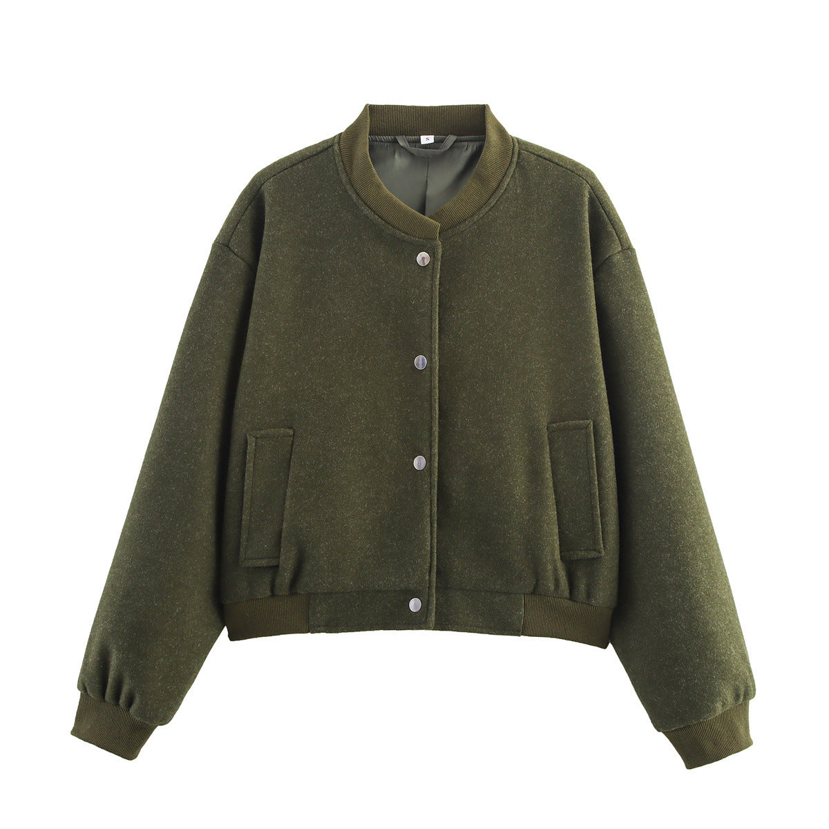 Women's fashionable sweatshirt jacket with button closure and practical pockets NOVAE