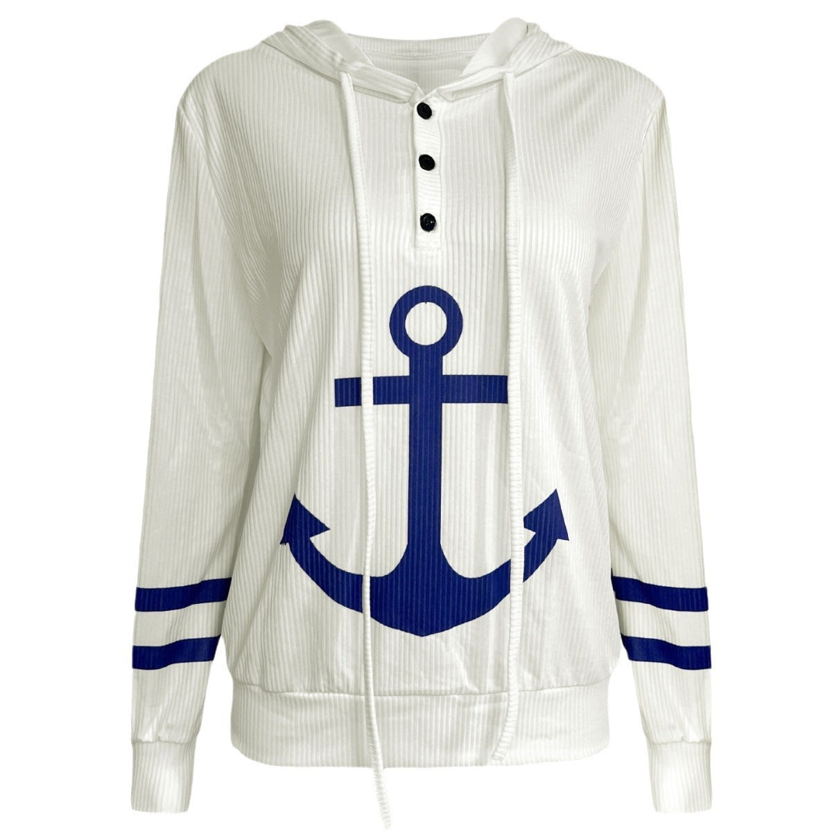 Women's casual sweatshirt with nautical anchor design NOVAE