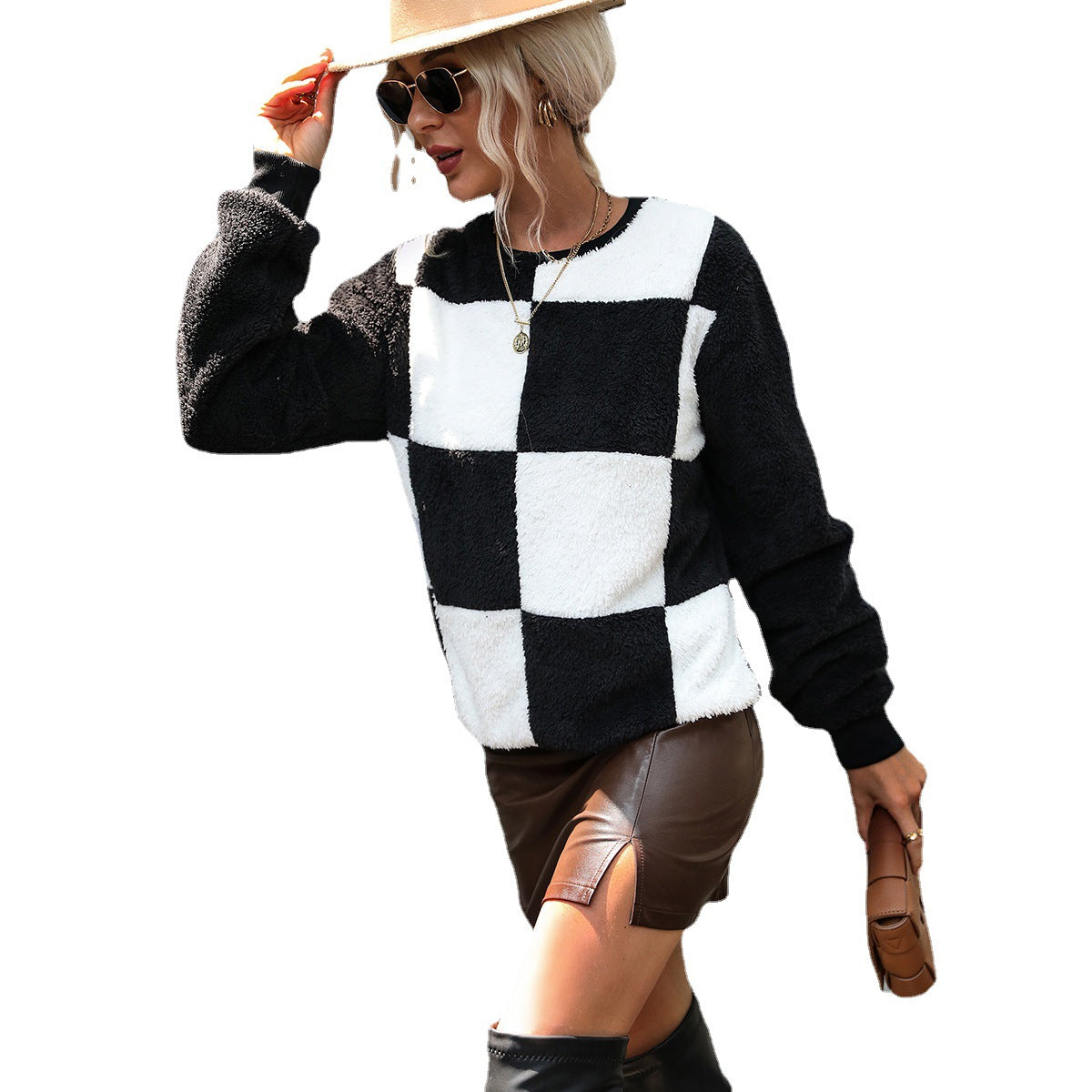 Women's sweater with graphic pattern NOVAE