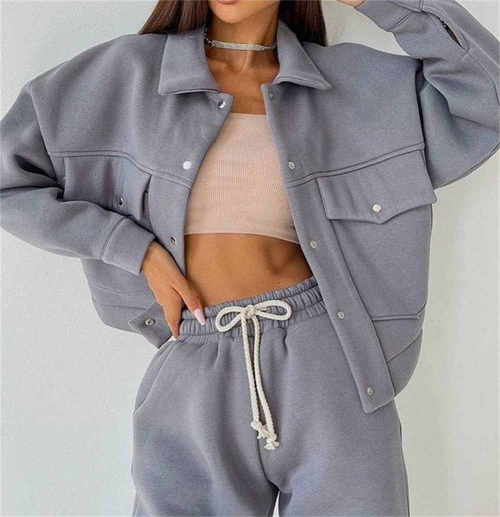 Women's sporty leisure set with trendy jacket and comfortable jogging pants NOVAE