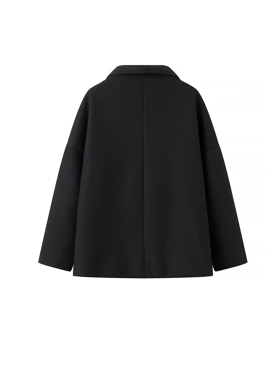 Women's fashionable oversized jacket with double button placket and wide cut NOVAE
