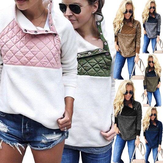 Women's Comfortable Hoodie with Stand-Up Collar and Padded Top NOVAE