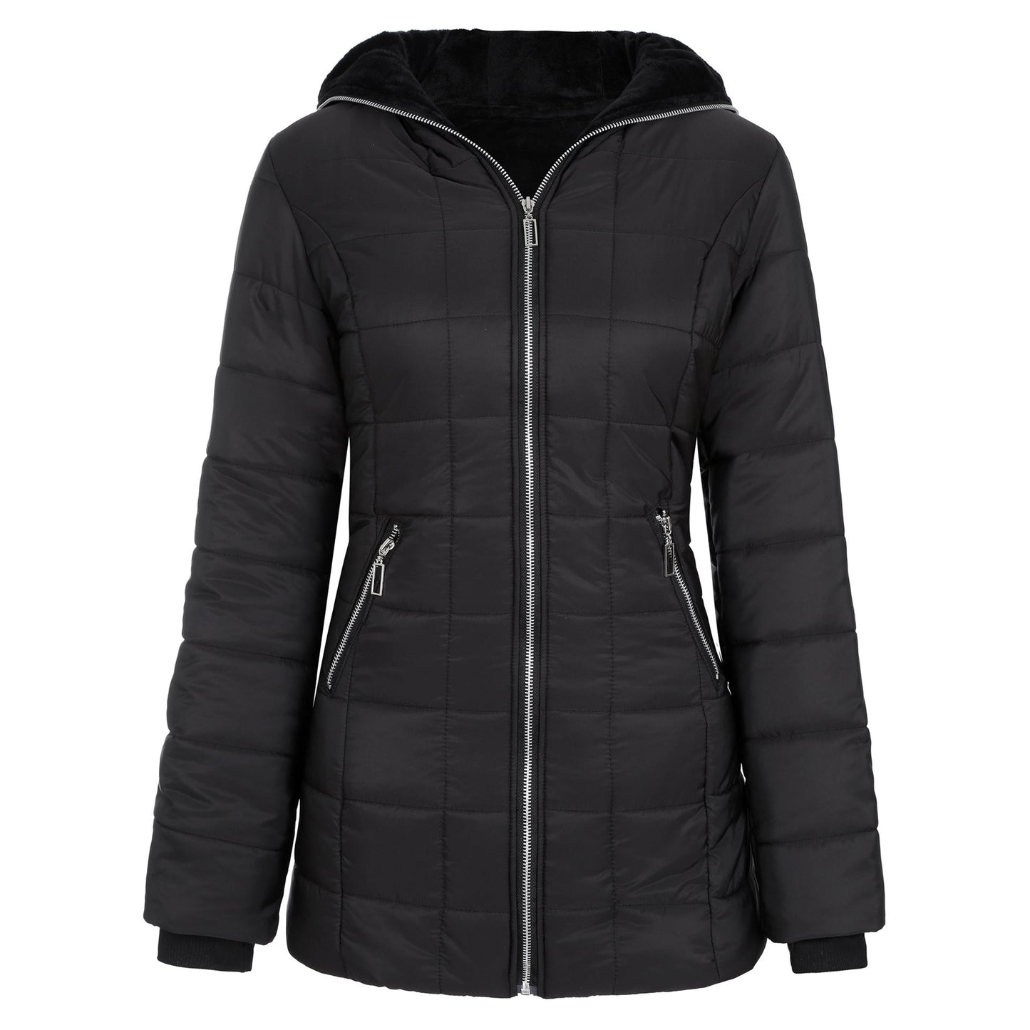 Women's sporty functional jacket with hood and insulating lining NOVAE