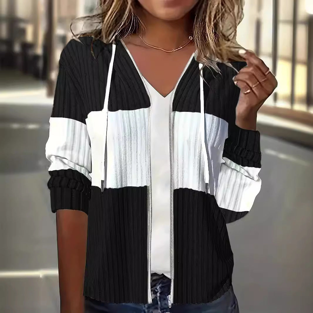 Women's Urban Cardigan with Zipper and Hood NOVAE