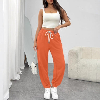 Women's Comfortable Sports Trousers with Elastic Waistband and Drawstring NOVAE