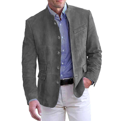 Men's elegant and fashionable suit jacket made of high-quality leather NOVAE