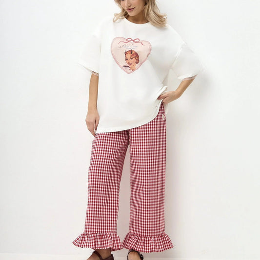 Women's casual oversized blouse with lace sleeve tie and relaxed design NOVAE