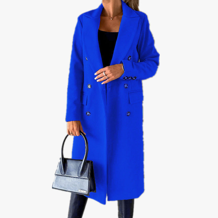 Women's elegant and timeless trench coat with double button placket and practical pockets NOVAE
