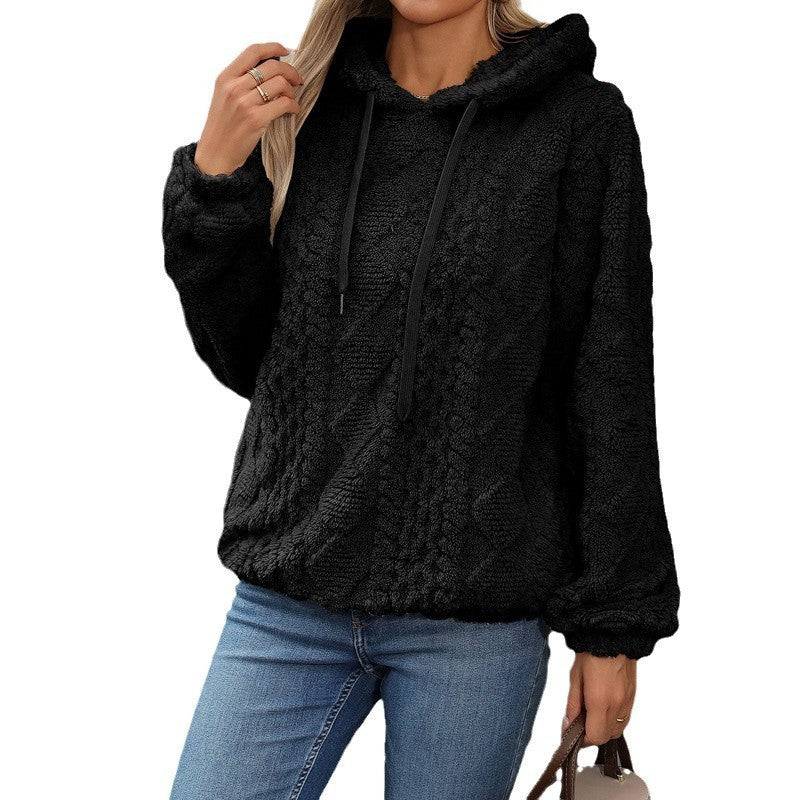 Women's Cozy Hoodie in a Special Knit Design NOVAE