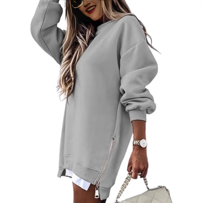 Women's Oversized Hooded Dress with Concealed Zipper NOVAE