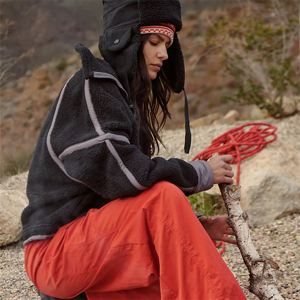 Women's cozy fleece jacket with wind protection NOVAE