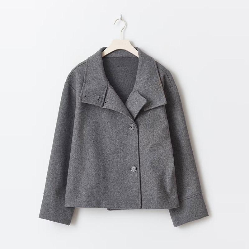 Women's fashionable wool jacket with structured collar and elegant cut NOVAE