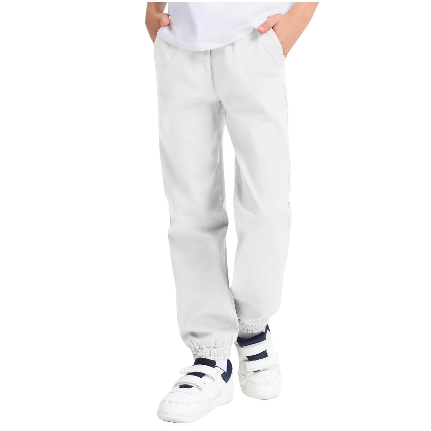 Boys' leisure trousers with elasticated waistband and side pockets NOVAE