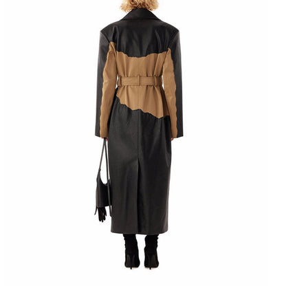 Women's Fashionable Windbreaker Coat with Belt and Pockets NOVAE