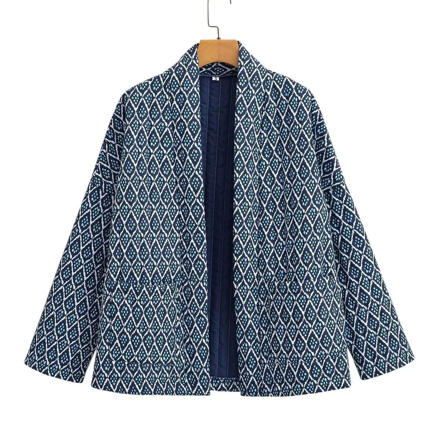 Women's kimono jacket with elegant pattern and relaxed fit NOVAE