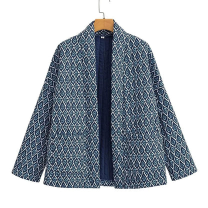 Women's kimono jacket with elegant pattern and relaxed fit NOVAE