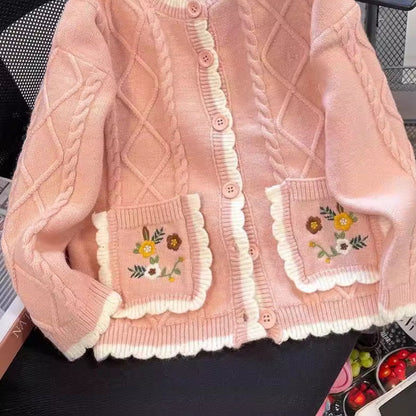 Women's cardigan with floral pattern NOVAE