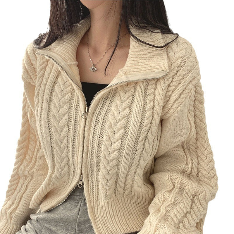 Women's cardigan with high-quality zipper NOVAE