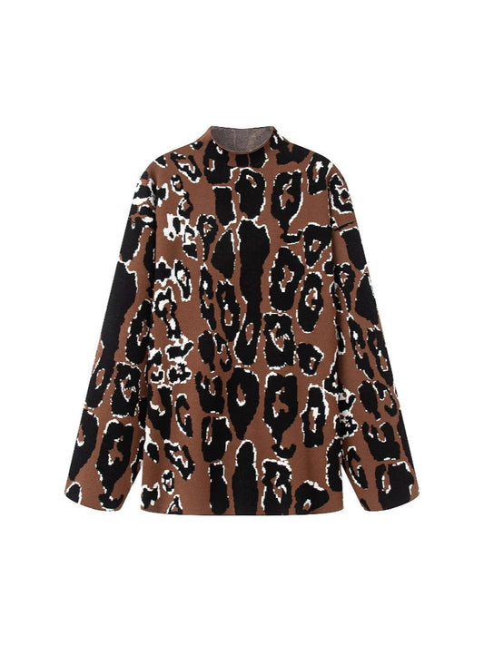 Women's casual animal print sweater NOVAE