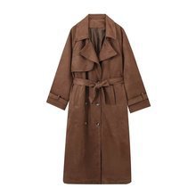 Women's elegant trench coat with lined collar and practical pockets NOVAE