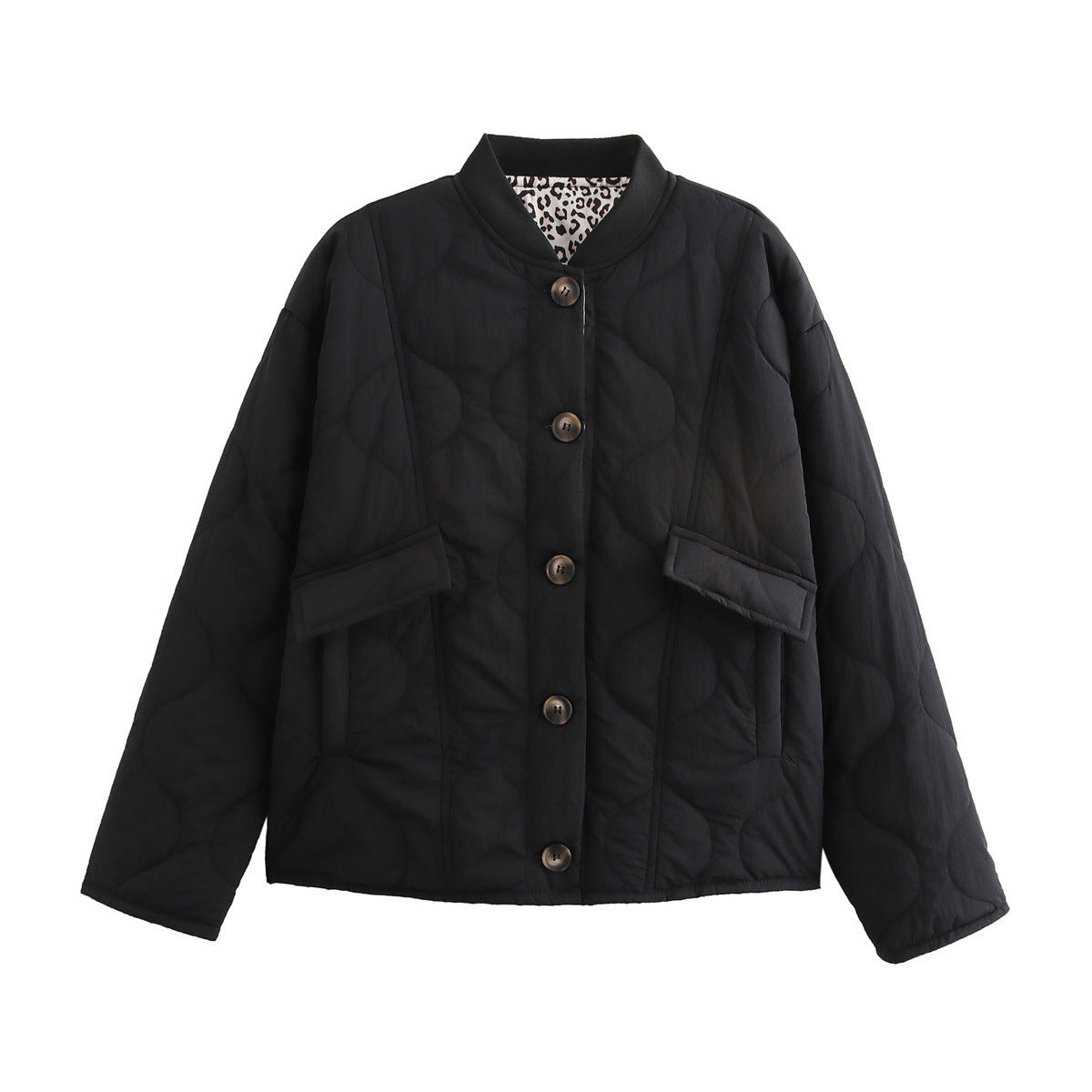 Women's quilted transitional jacket with practical pockets NOVAE