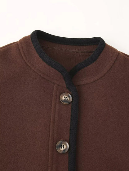 Women's elegant transitional jacket with decorative buttons NOVAE