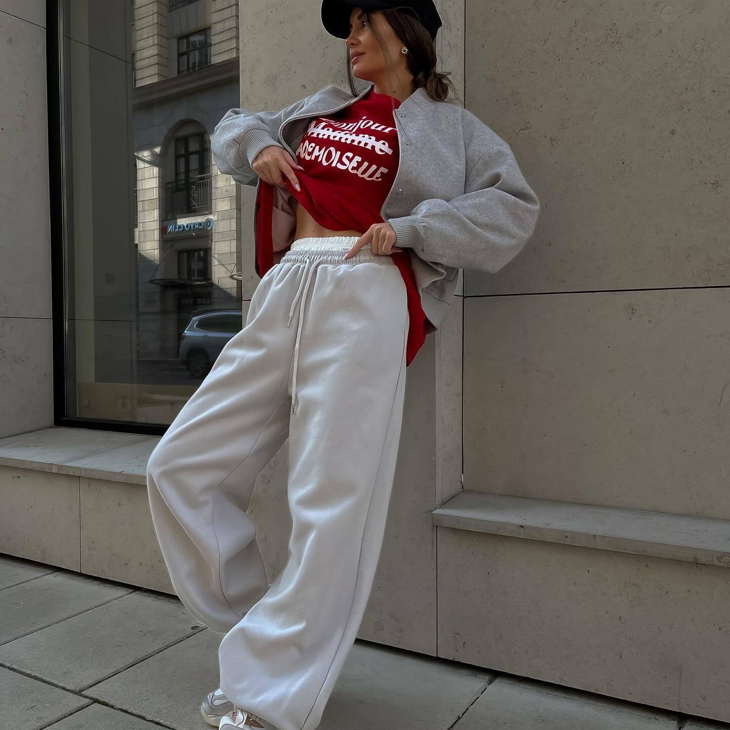 Women's casual varsity jacket with a comfortable fit and functional details NOVAE