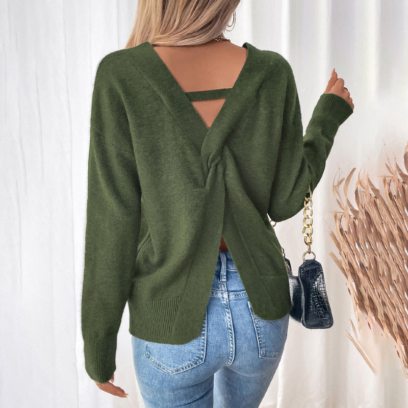 Women's V-neck sweater NOVAE