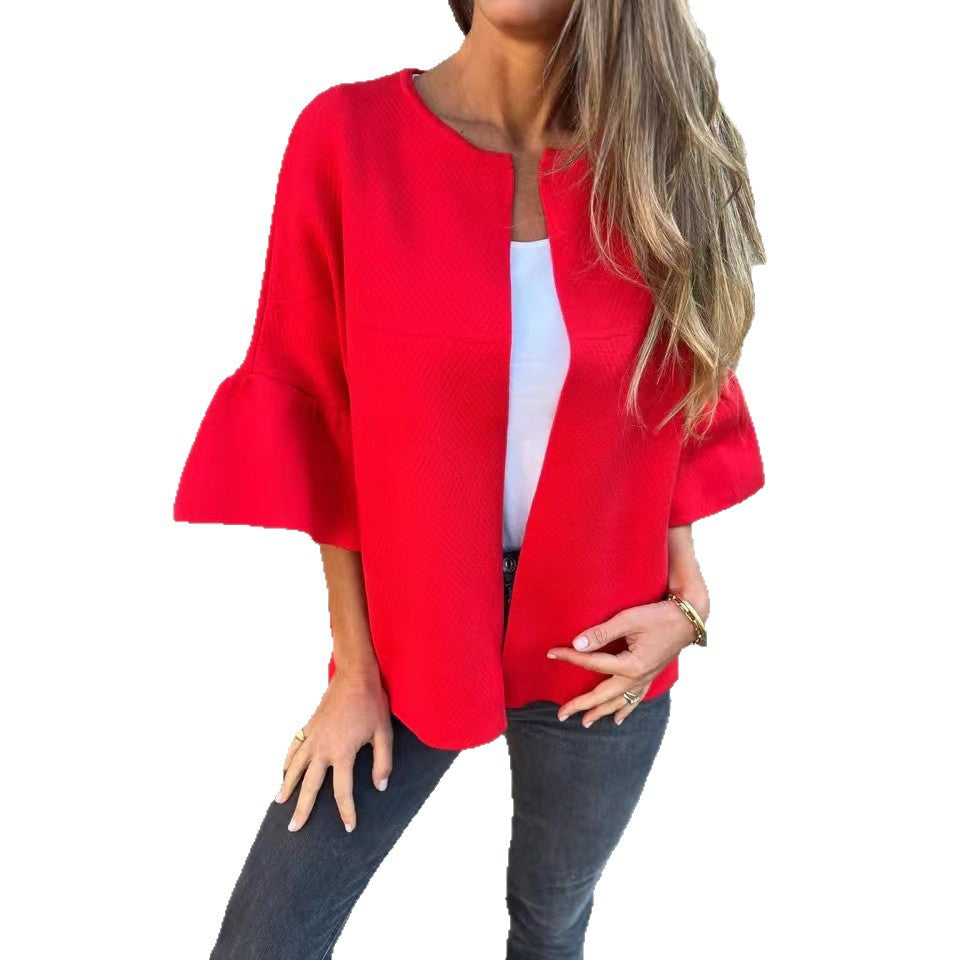 Women's structured jacket with voluminous sleeves NOVAE