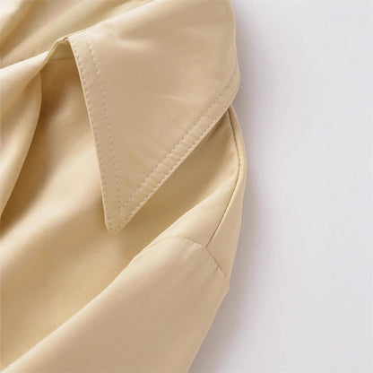 Women's classic trench coat with belt and double button placket NOVAE