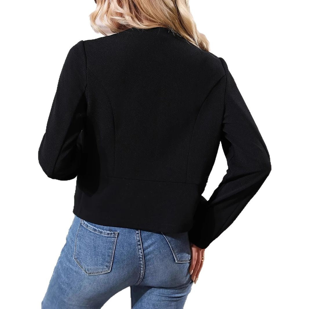 Women's fine short jacket with structured design and elegant details NOVAE