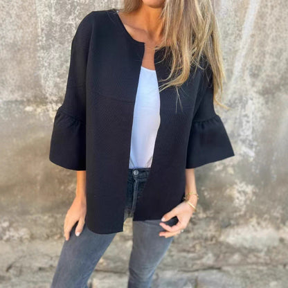 Women's structured jacket with voluminous sleeves NOVAE