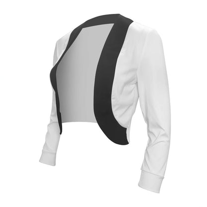 Women's Elegant Blazer Jacket with Modern Cut and Contrast Details NOVAE