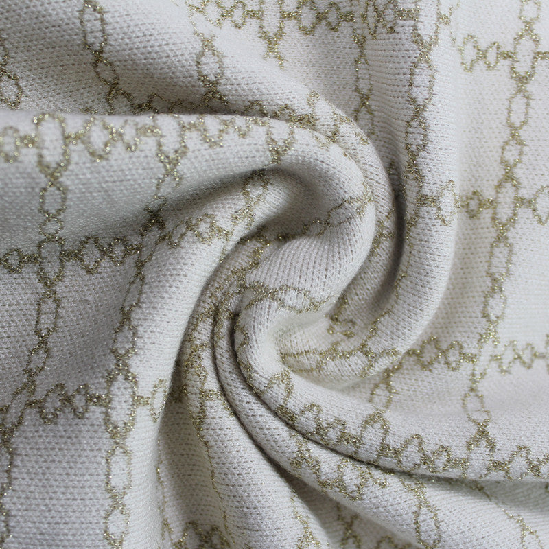 Women's knit ensemble with decorative buttons and elegant V-neck NOVAE