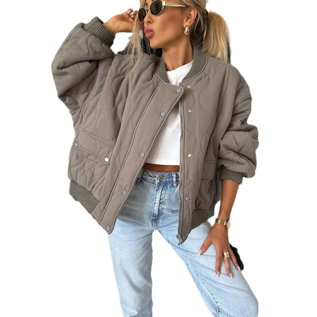 Women's plus-size quilted jacket in a sporty-modern design NOVAE