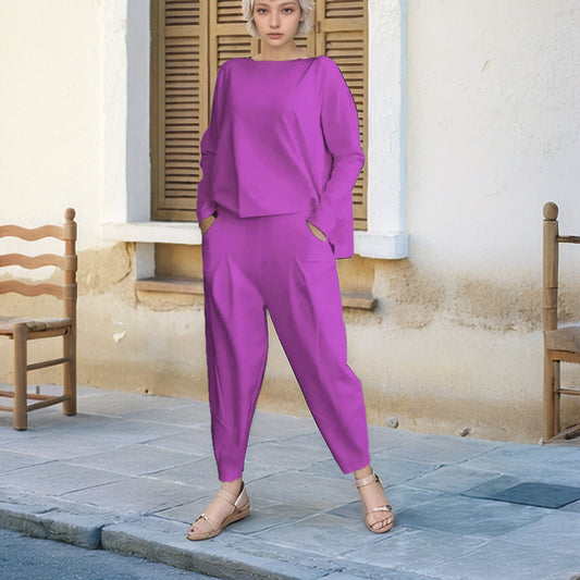 Women's Comfortable Loungewear Set with Elastic Waistband and Stylish Cut NOVAE