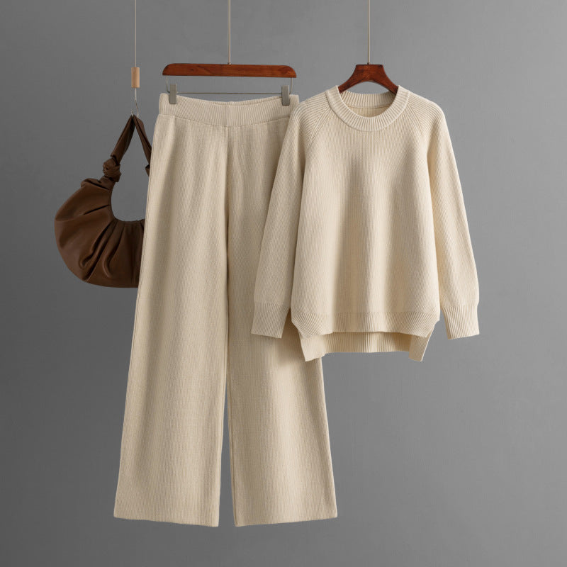 Women's casual knit lounge set with loose top and comfortable trousers NOVAE