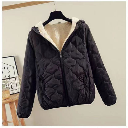 Women's quilted winter jacket with hood NOVAE