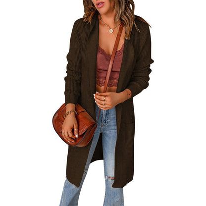 Women's cardigan in a casual oversized style with pockets NOVAE