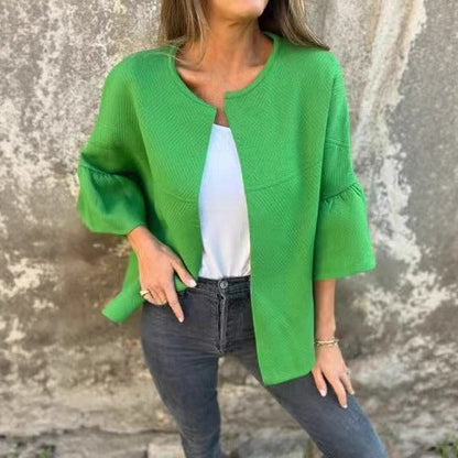 Women's structured jacket with voluminous sleeves NOVAE