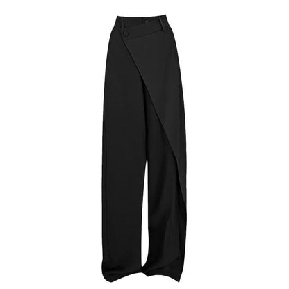 Women's wide-leg palazzo trousers with an asymmetrical cut NOVAE