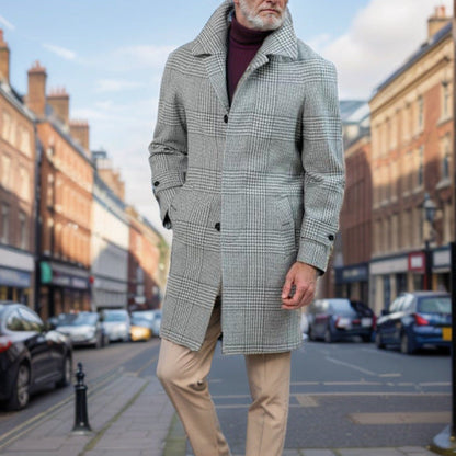 Men's classic checked coat NOVAE