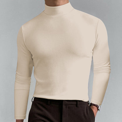 Men's high-quality roll-neck sweater made from a fine cotton blend NOVAE