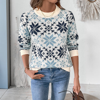 Women's knitted sweater in Scandinavian style NOVAE