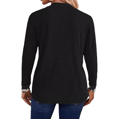 Women's Casual Cardigan with Floral Accents NOVAE