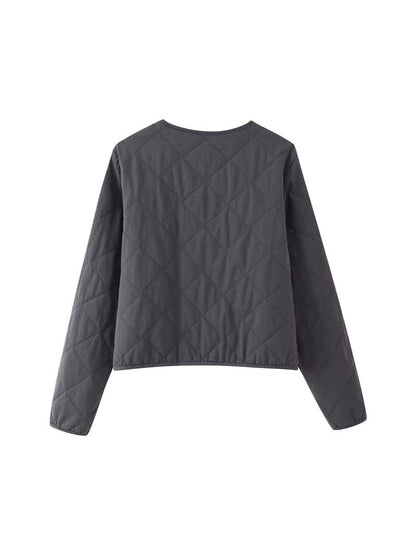 Women's quilted transitional jacket with fashionable zipper and comfortable pockets NOVAE