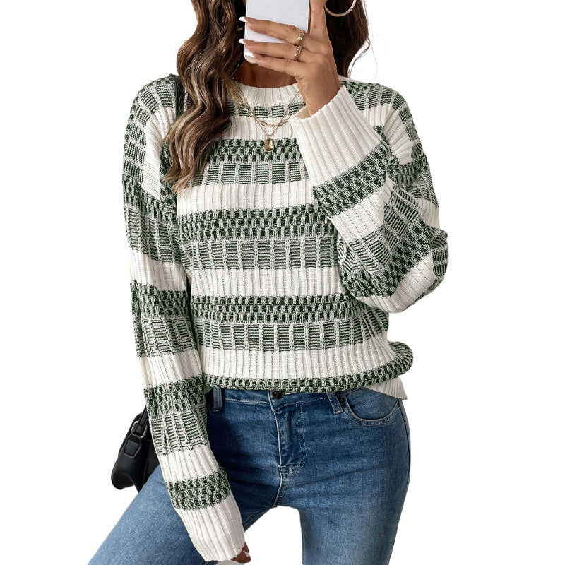 Women's sweater with a textured pattern and a relaxed fit NOVAE