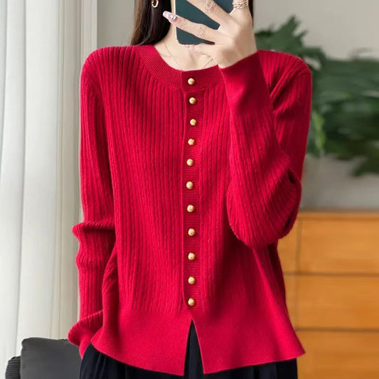 Women's cardigan with gold buttons NOVAE